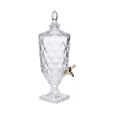 Suqueira Dispenser de Cristal Ecológico com Torneira Rose Gold Diamond - 3 Litros - Ela Decora